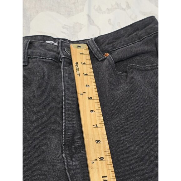 Motel Denim Black Split Bootleg High-Waist Jeans Women's L - Picture 8 of 12